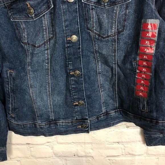 Nine West Jean Jacket Sarah Style Color Groovy Size Extra Large - Picture 6 of 10